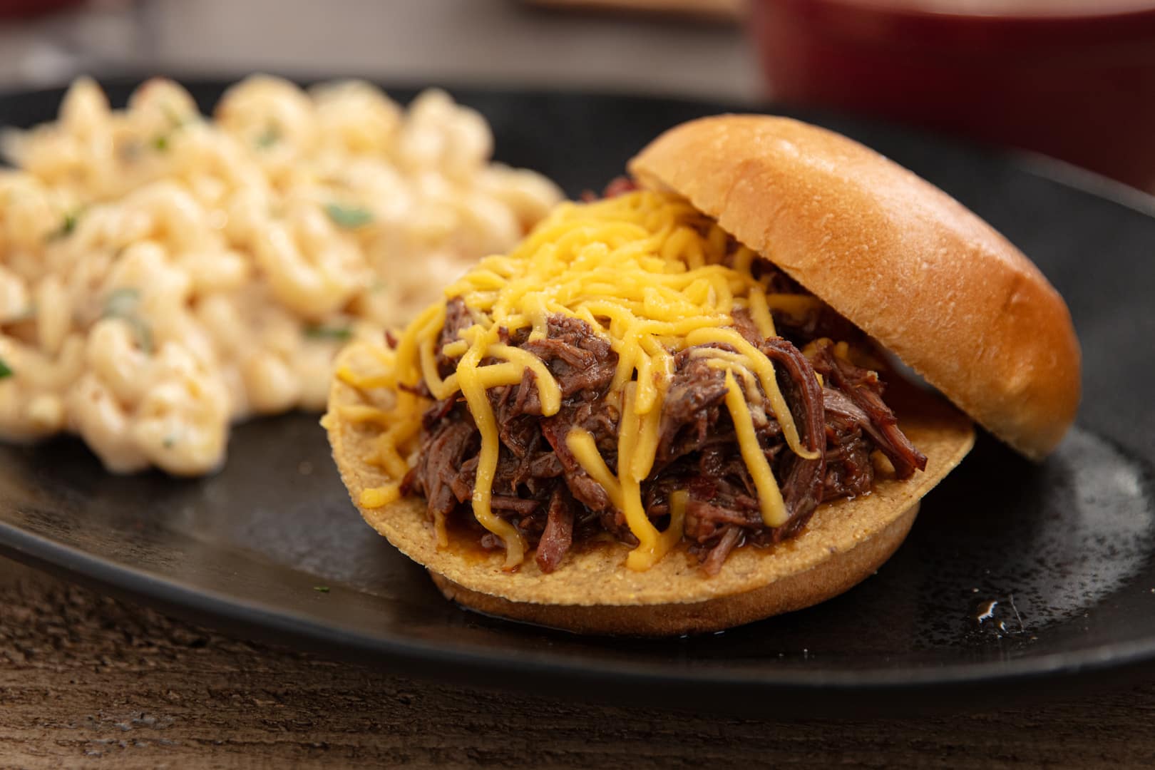 Birria Pot Roast Tostado Sandwich with Chili Lime Mac & Cheese - Gordon Food Service